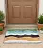 Multicolor Abstract Cotton Blend 24x16 Inches Anti Skid Door Mat