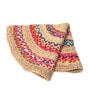 Multicolor Abstract Jute 4 ft x 3 ft Hand Woven Carpet