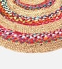Multicolor Abstract Jute 4 ft x 3 ft Hand Woven Carpet