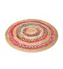 Multicolor Abstract Jute 4 ft x 3 ft Hand Woven Carpet