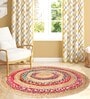 Multicolor Abstract Jute 4 ft x 3 ft Hand Woven Carpet