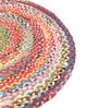 Multicolor Abstract Jute 4 ft x 4 ft Hand Woven Carpet