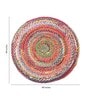 Multicolor Abstract Jute 4 ft x 4 ft Hand Woven Carpet