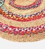 Multicolor Abstract Jute 4 ft x 5 ft Hand Woven Carpet