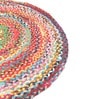 Multicolor Abstract Jute 5 ft x 5 ft Hand Woven Carpet