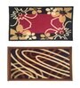 Multicolor Abstract Nylon 14x22 Inches AntiSkid 2 Door Mats