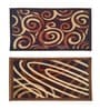 Multicolor Abstract Nylon 14x22 Inches AntiSkid 2 Door Mats