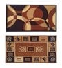 Multicolor Abstract Nylon 14x22 Inches AntiSkid 2 Door Mats
