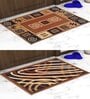 Multicolor Abstract Nylon 14x22 Inches AntiSkid 2 Door Mats