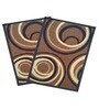 Multicolor Abstract Nylon 14x22 Inches AntiSkid 2 Door Mats