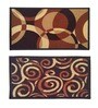 Multicolor Abstract Nylon 14x22 Inches AntiSkid 2 Door Mats