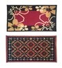 Multicolor Abstract Nylon 14x22 Inches AntiSkid 2 Door Mats