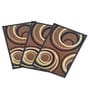 Multicolor Abstract Nylon 14x22 Inches AntiSkid 3 Door Mats