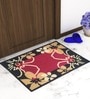 Multicolor Floral Nylon 14x22 Inches AntiSkid 4 Door Mats