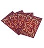 Multicolor Abstract Nylon 14x22 Inches AntiSkid 4 Door Mats