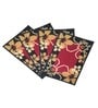 Multicolor Floral Nylon 14x22 Inches AntiSkid 4 Door Mats
