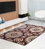 Brown Persian Nylon 3 x 5 Feet Machine Made Carpet