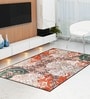 Multicolor Abstract Nylon 3 x 5 Feet Machine Made Carpet