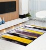 Yellow Abstract Nylon 3 X 5 ft Machine Made Carpet