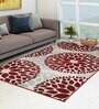 Maroon Abstract Nylon 3 x 5 Feet Machine Made Carpet