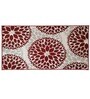 Maroon Floral Nylon 5 x 7 Feet Machine Made Carpet