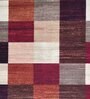Brown Geometric Nylon 5 x 7 Feet Machine Made Carpet