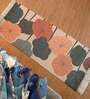 Multicolor Abstract PET 54x22 Inches Digital Printed Machine Made Floor Runner