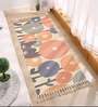 Multicolor Abstract PET 54x22 Inches Digital Printed Machine Made Floor Runner