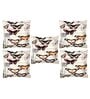 Multicolor Abstract Polyester 16 X 16 Inches Cushion Cover (Set of 5)