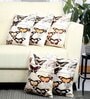 Multicolor Abstract Polyester 16 X 16 Inches Cushion Cover (Set of 5)