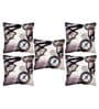 Multicolor Abstract Polyester 16 X 16 Inches Cushion Cover (Set of 5)
