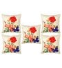 Multicolor Abstract Polyester 16 X 16 Inches Cushion Cover (Set of 5)