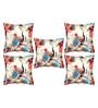 Multicolor Abstract Polyester 16 X 16 Inches Cushion Cover (Set of 5)