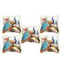 Multicolor Abstract Polyester 16 X 16 Inches Cushion Cover (Set of 5)