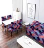 Multicolor Abstract Polyester 73x57 Inches 2 Seater Sofa Cover