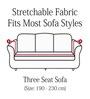 Multicolor Abstract Polyester 91x73 Inches 3 Seater Sofa Cover