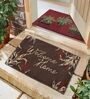 Multicolor Slogan Polypropylene 24x16 Inches AntiSkid Door Mats (Set of 2)