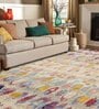 Multicolor Abstract Polypropylene 3 ft x 5 ft Machine Made Carpet