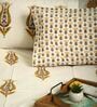 White Traditional 250 TC 100% Cotton King Sized Bed Sheets with 2 Pillow Covers