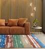 Multicolor Abstract Wool and Cotton 4 ft x 6 ft Hand tufted Carpet