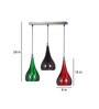 Bangor Multicolour Aluminium Cluster Hanging Light
