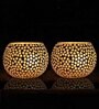 Multicolor Aluminium Glass Mosaic Diwali T-Light Holders (Pack of 2)