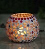 Multicolor Mosaic Diwali T-Light Holders (Pack of 2)