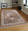 Multicolor and Brown Persian 5x7 Feet Machine Made Carpet