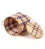 Bamboo Multi Storage Basket,Wicker Laundry Basket With Lid-Small