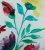 White Floral Canvas 22 x 12 Inches Cushion Cover