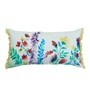 White Floral Canvas 22 x 12 Inches Cushion Cover