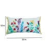 White Floral Canvas 22 x 12 Inches Cushion Cover