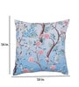 Blue Floral Canvas 16 x 16 Inches Cushion Cover