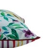 White Floral Canvas 16 x 16 Inch Cushion Cover